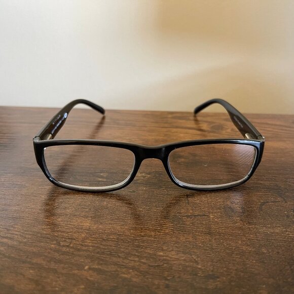 Foster Grant Rocket Black Rectangular Eyeglass Frames Only 53-17-140 mm - Picture 1 of 8